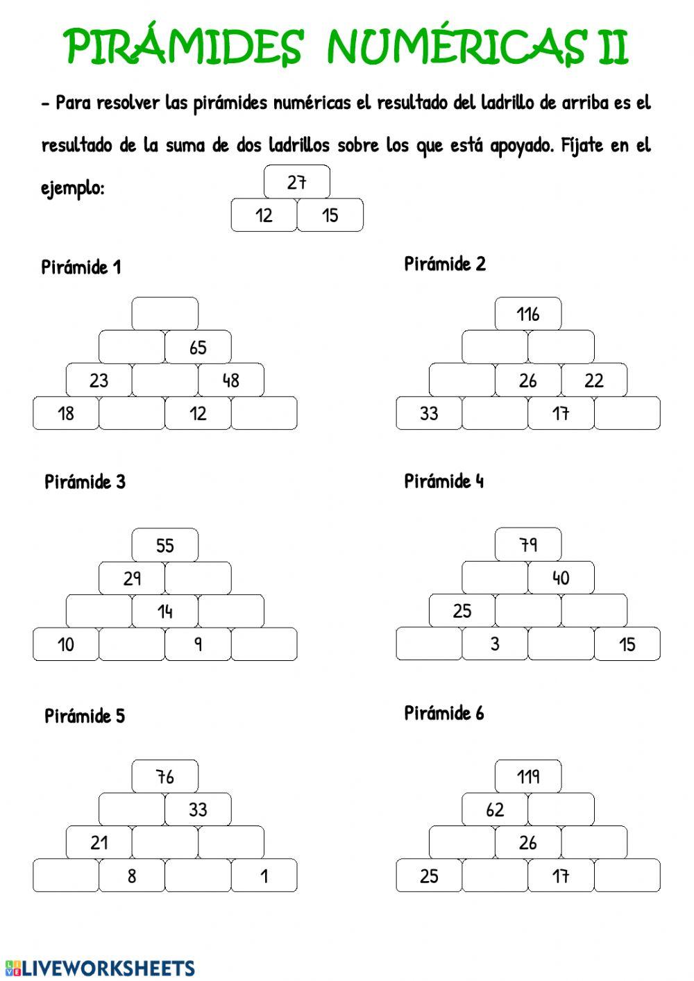 Pirámides numérica II