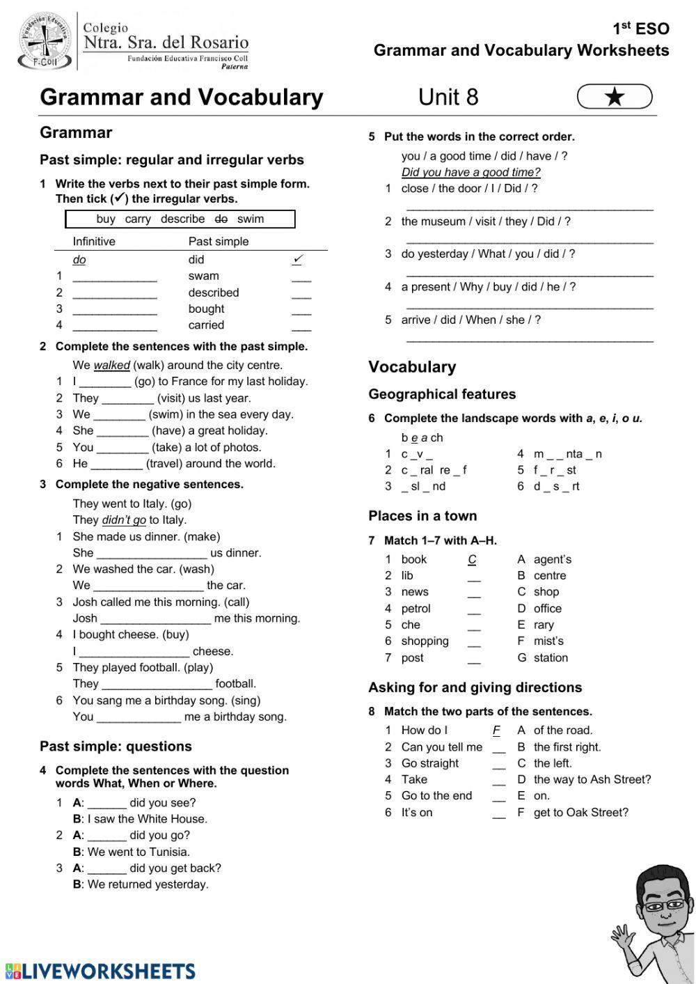 Unit 8 1º ESO one star