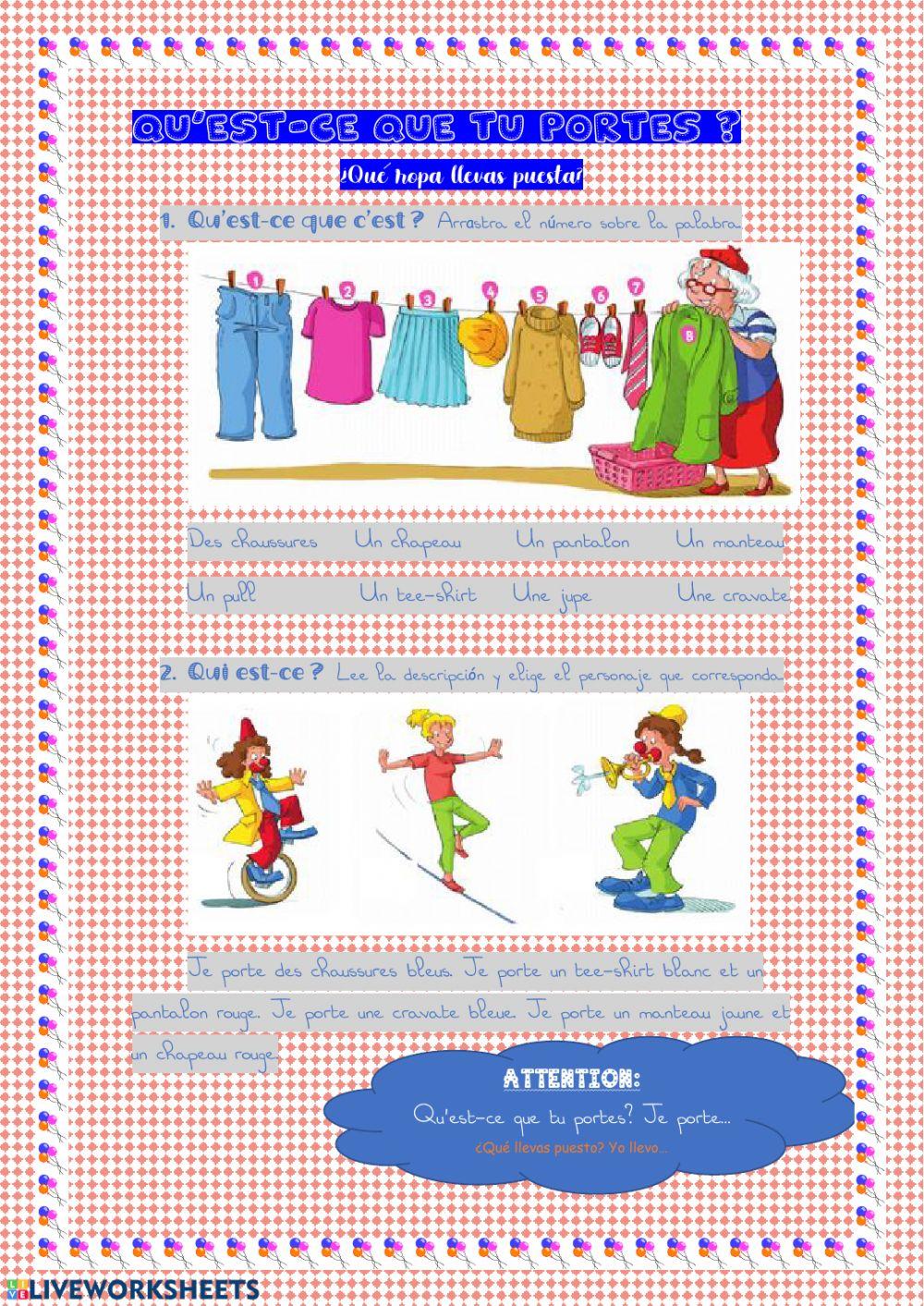 Qu'est-ce que tu portes?