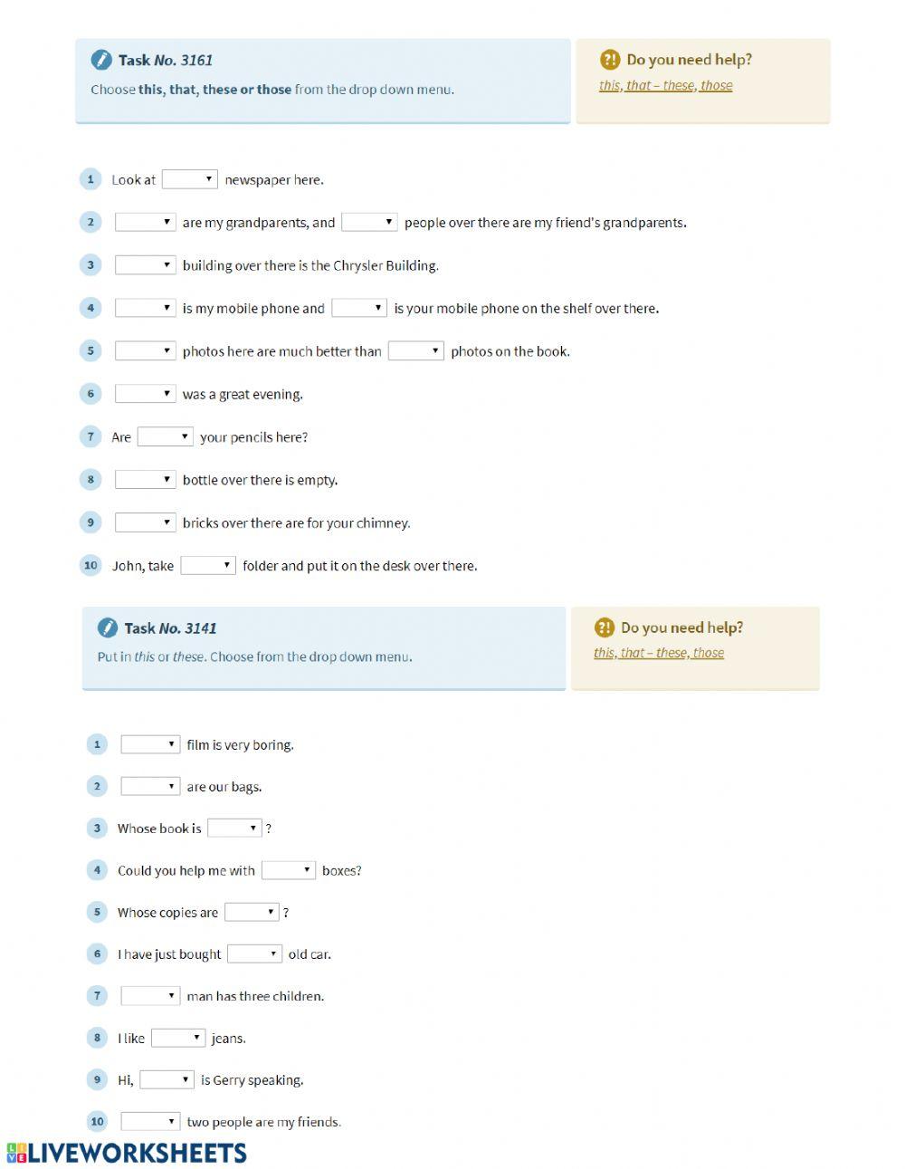 Demonstrative Pronouns