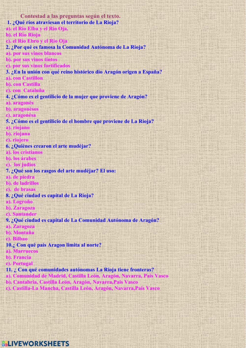 Las comunidades autónomas del norte