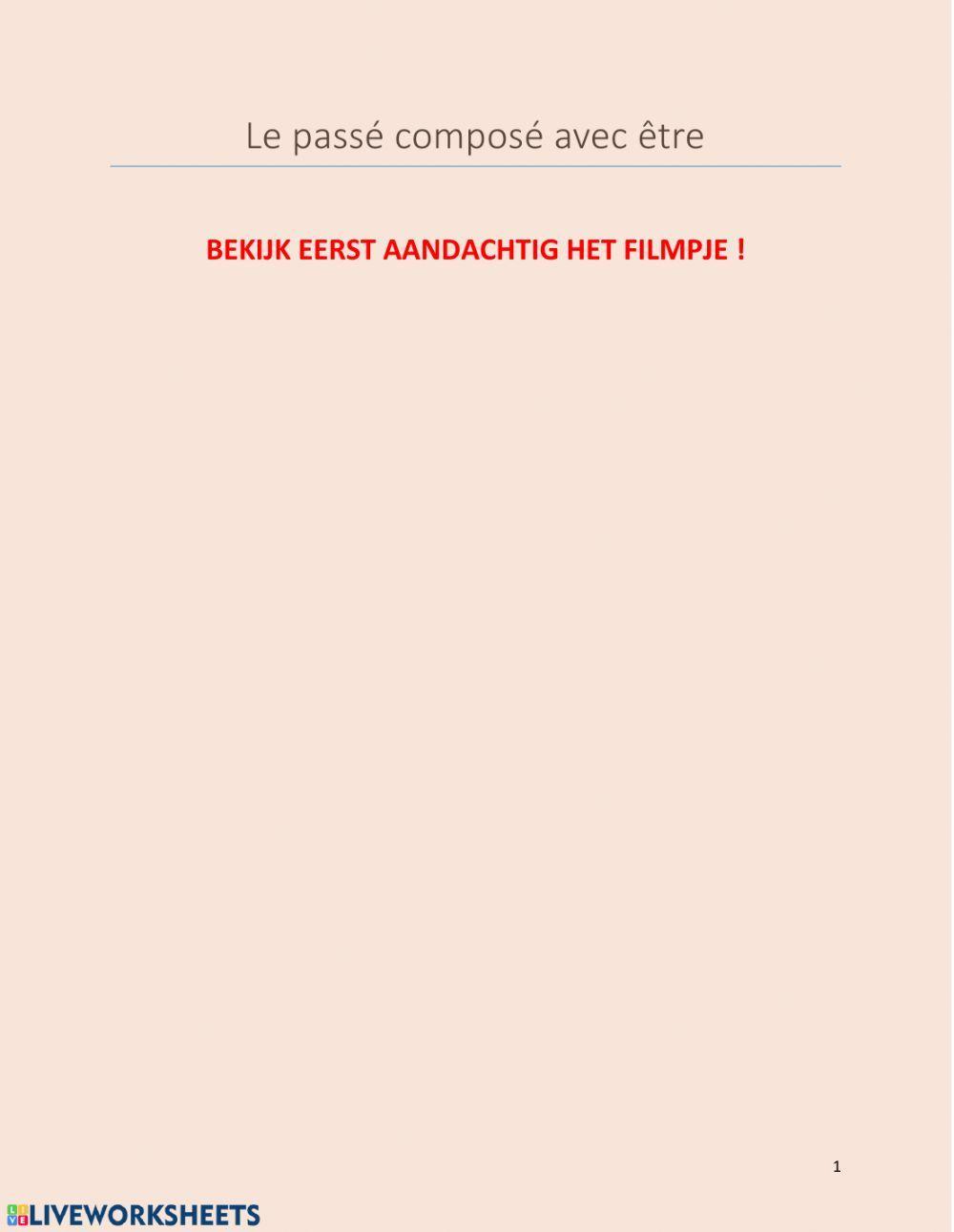 Passé composé avec être