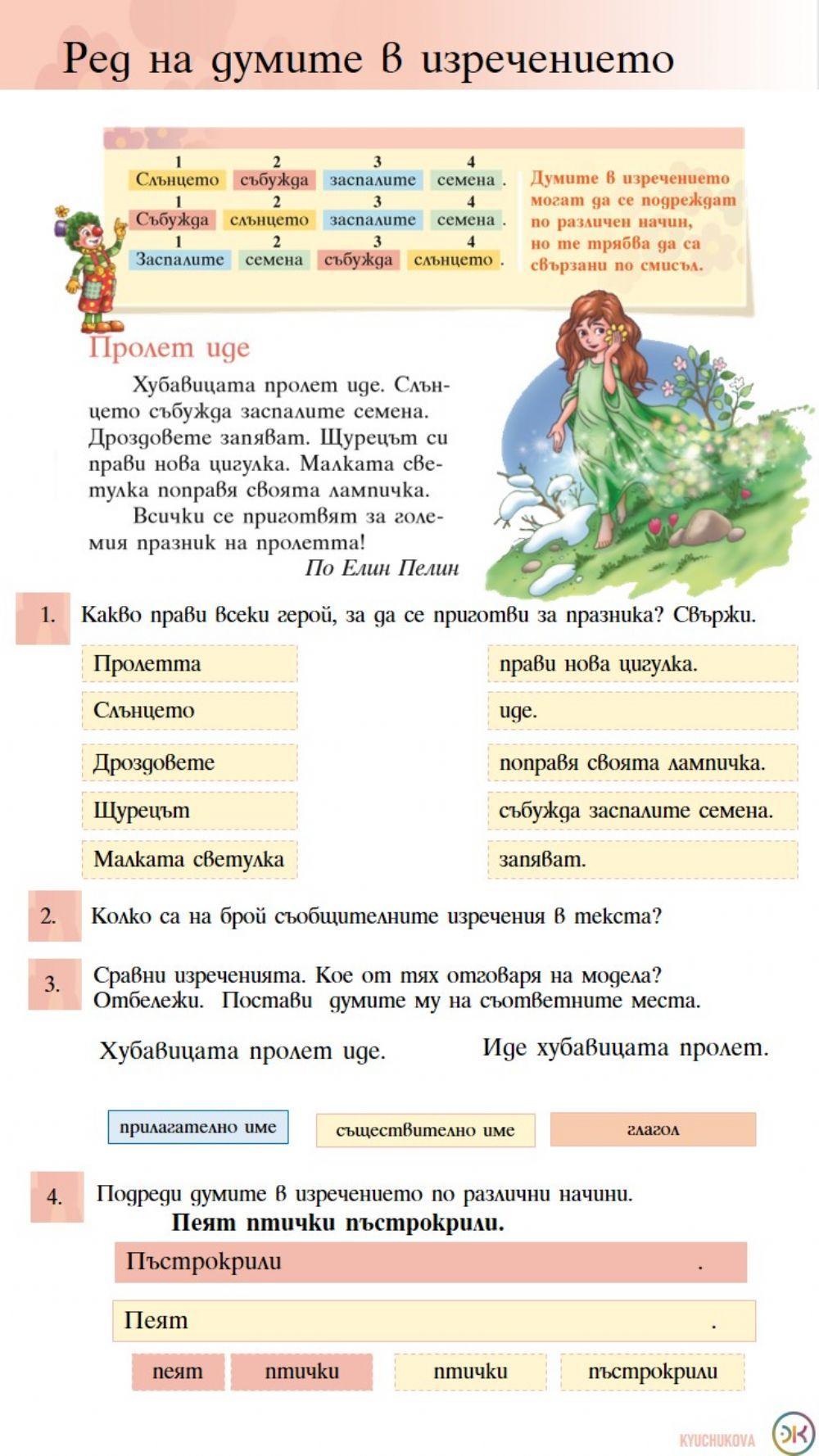 Ред на думите в изречението Ред на думите в изречението