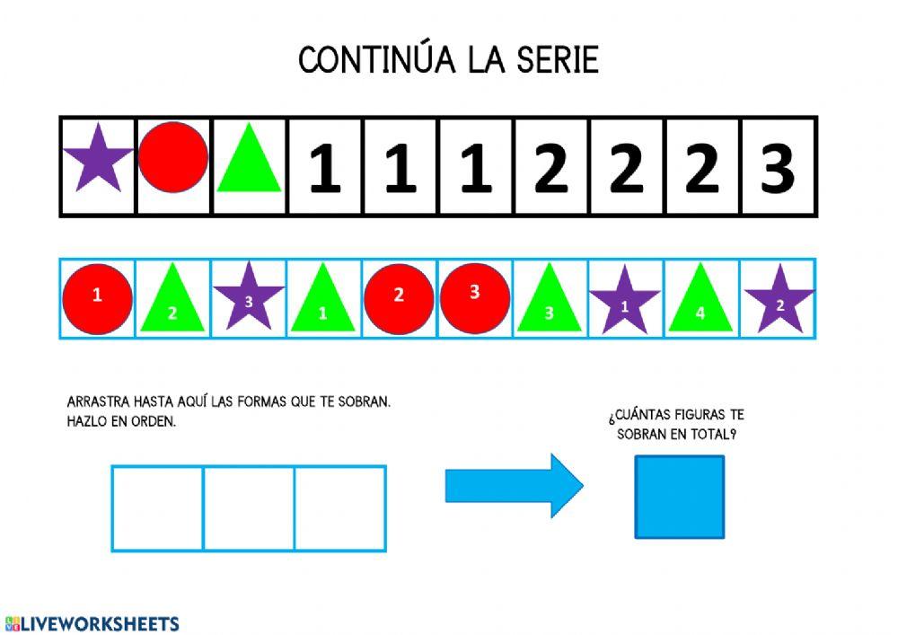 SERIACIÓN, atención Ygrafías numéricas hasta 3