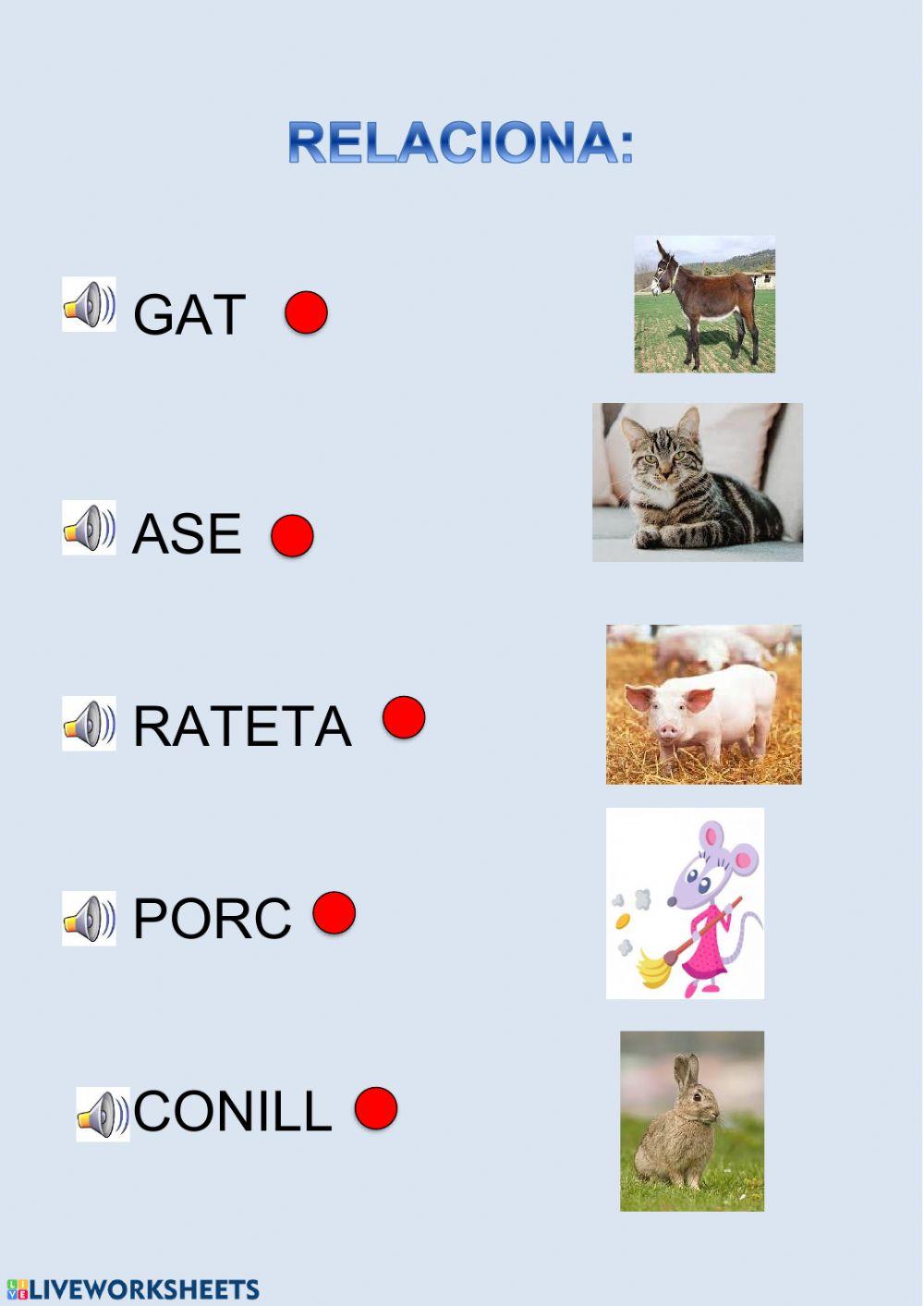 Relaciona el nom dels personatges