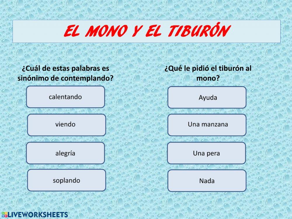Comp. Oral - El mono y el tiburón
