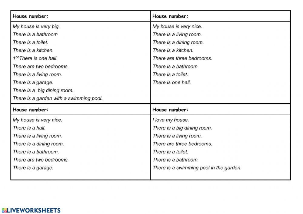 My house-reading comprehension
