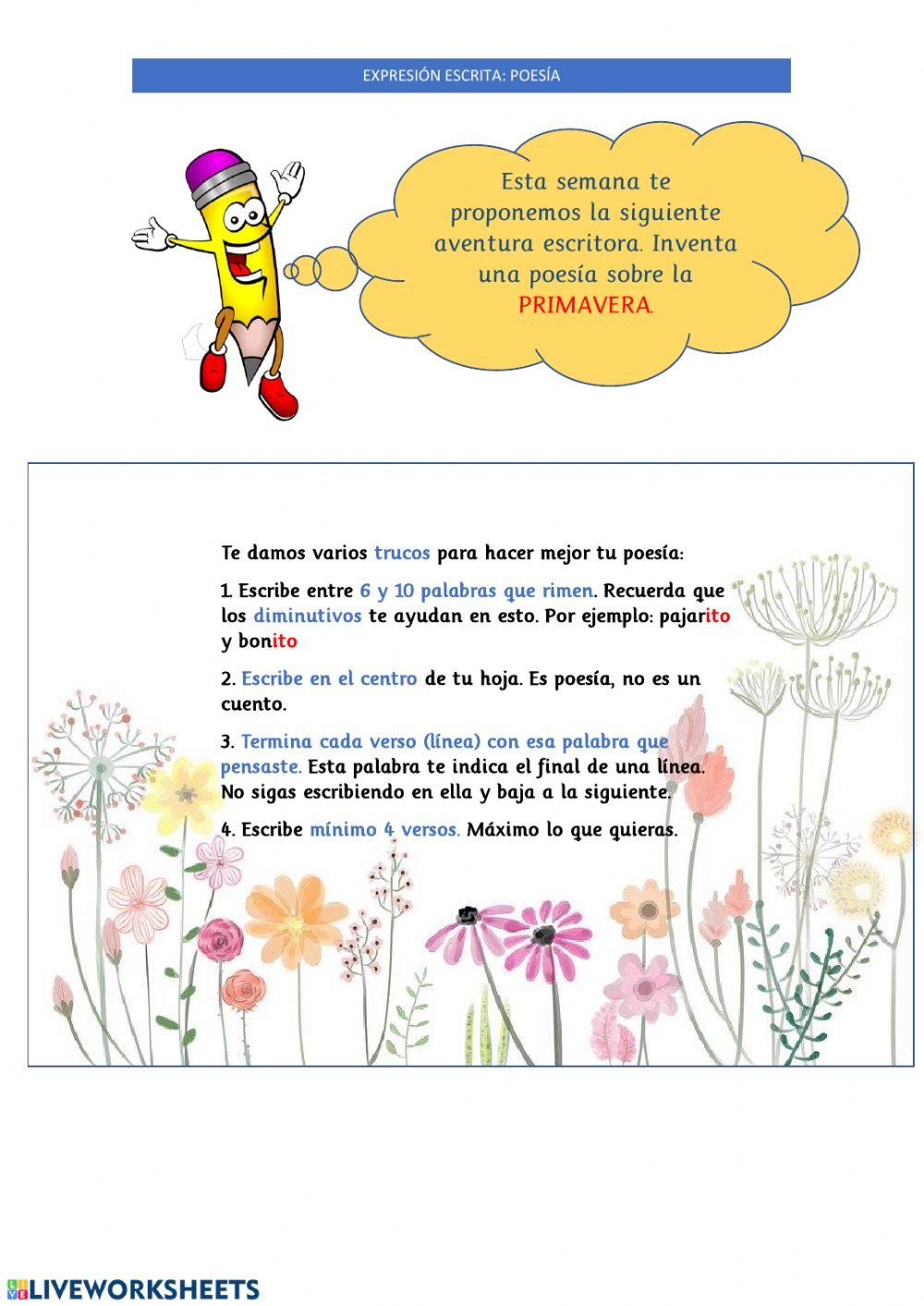 8MAYO Expresión escrita Poesía