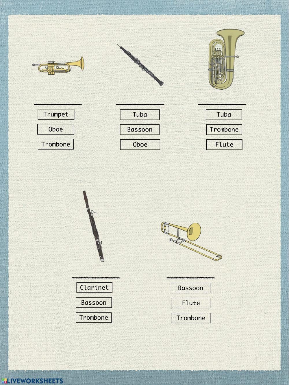 Woodwind & Brass instruments