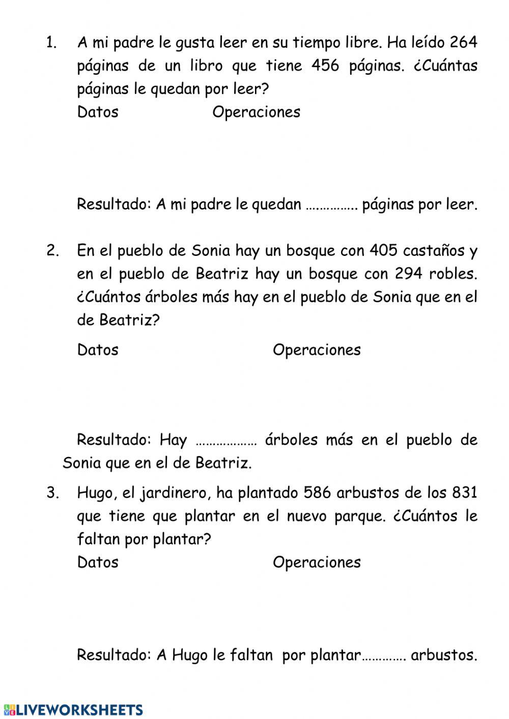 Problemas 2º primaria