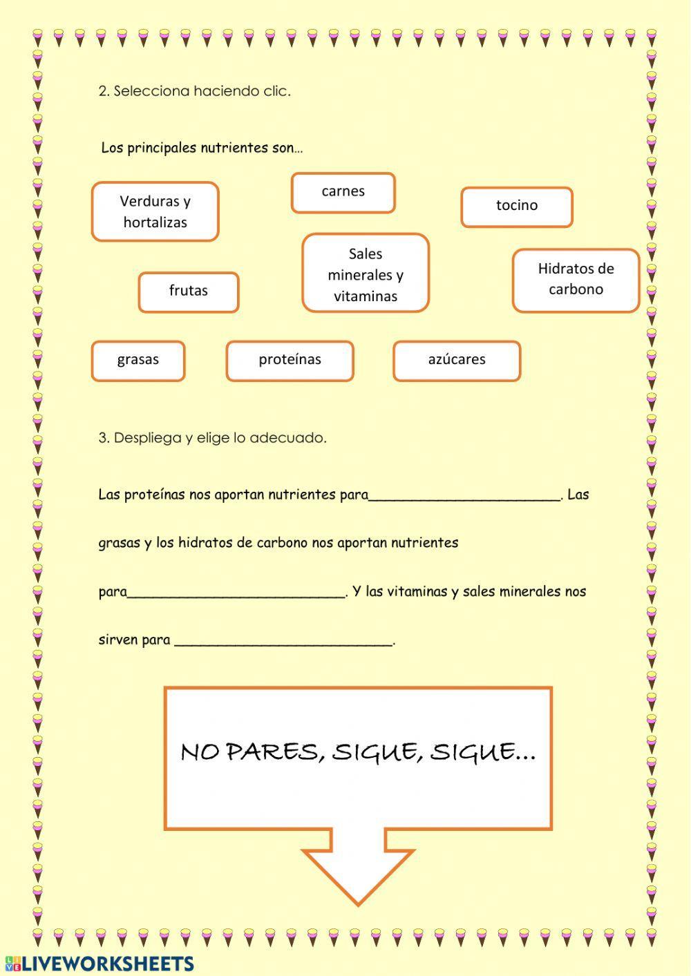Nutrientes, alimentación y aparato digestivo
