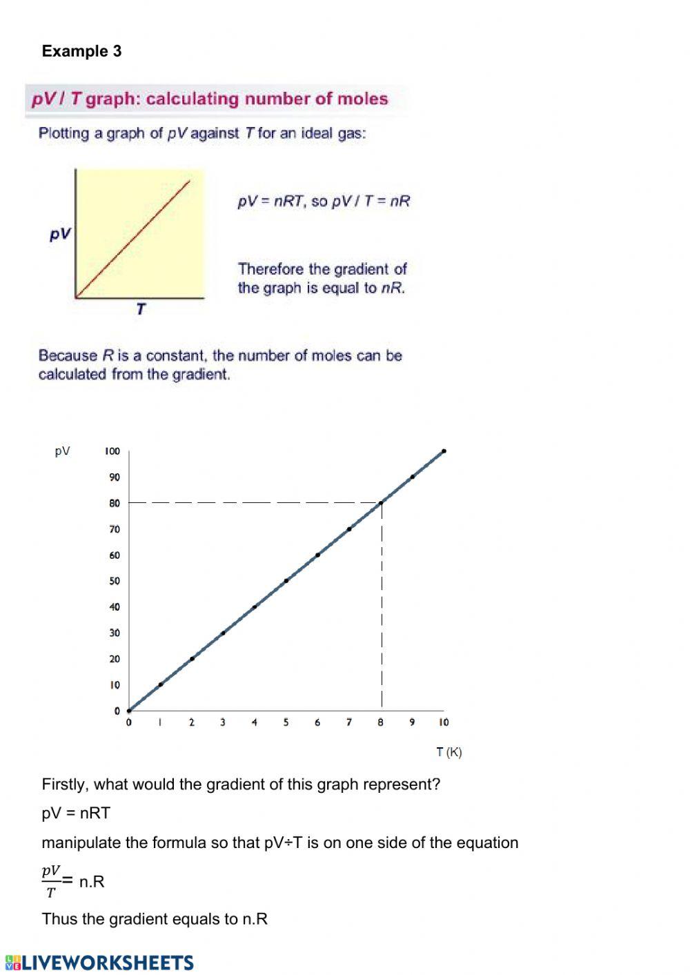 Gases worksheet 4 worksheet | Live Worksheets