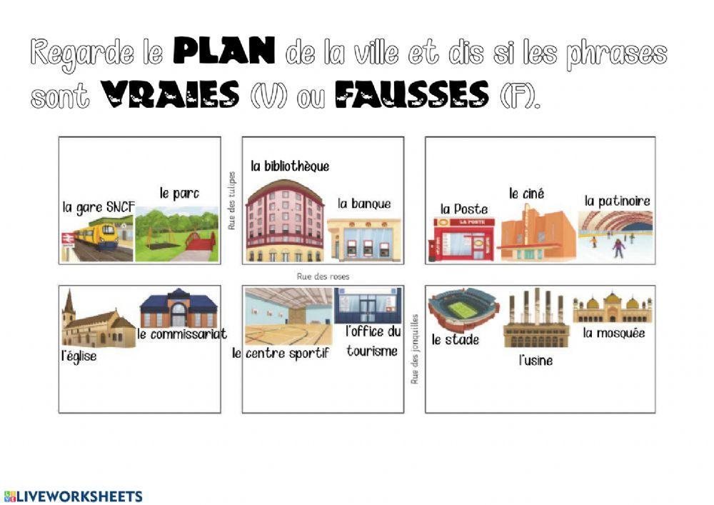 6º francés: le plan de la ville