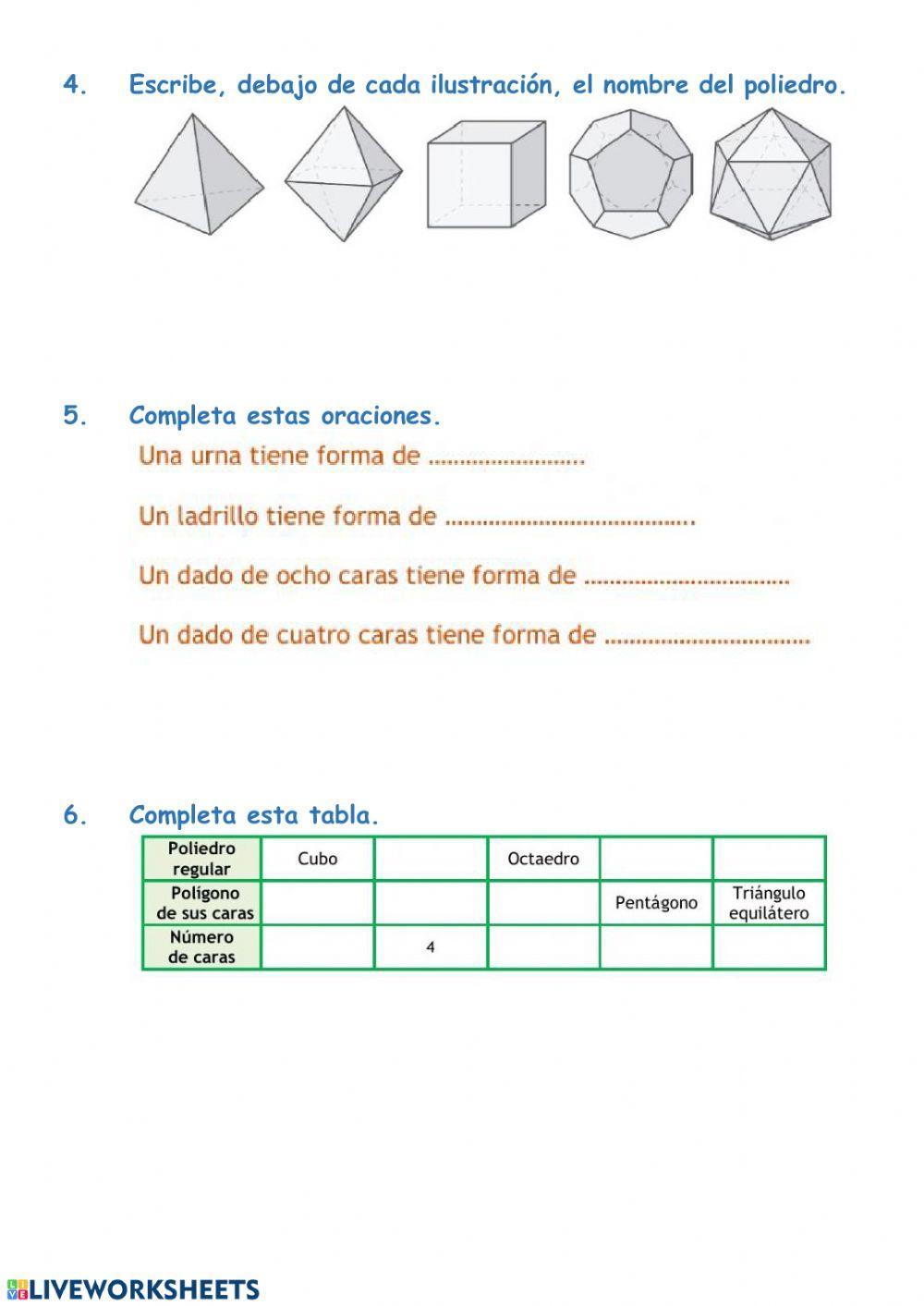 Matemáticas - Áreas, polígonos y poliedros