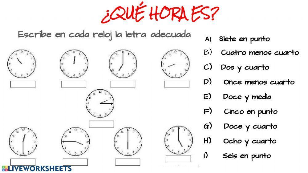 ¿Qué hora es?