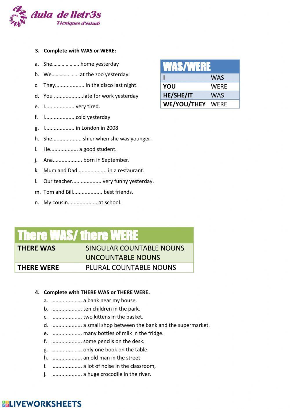 There was-there were