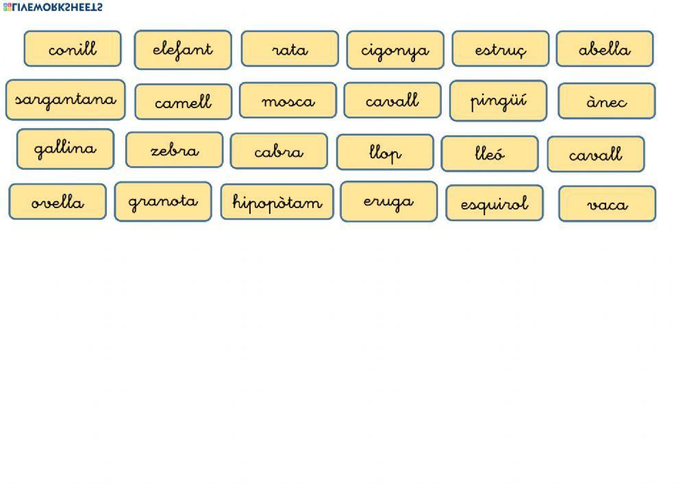 Els animals articles