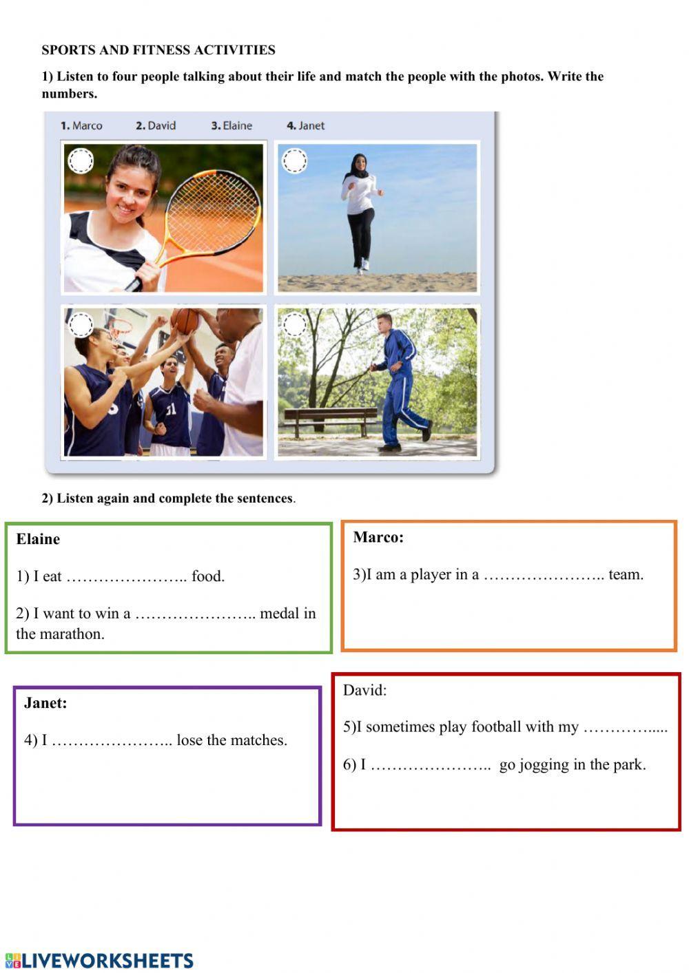 Sports and Fitness Activities Sports and Fitness Activities