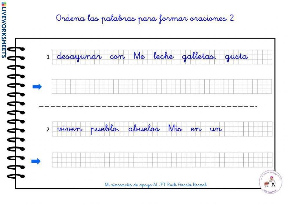 Ordena palabras 2 (2º tramo)