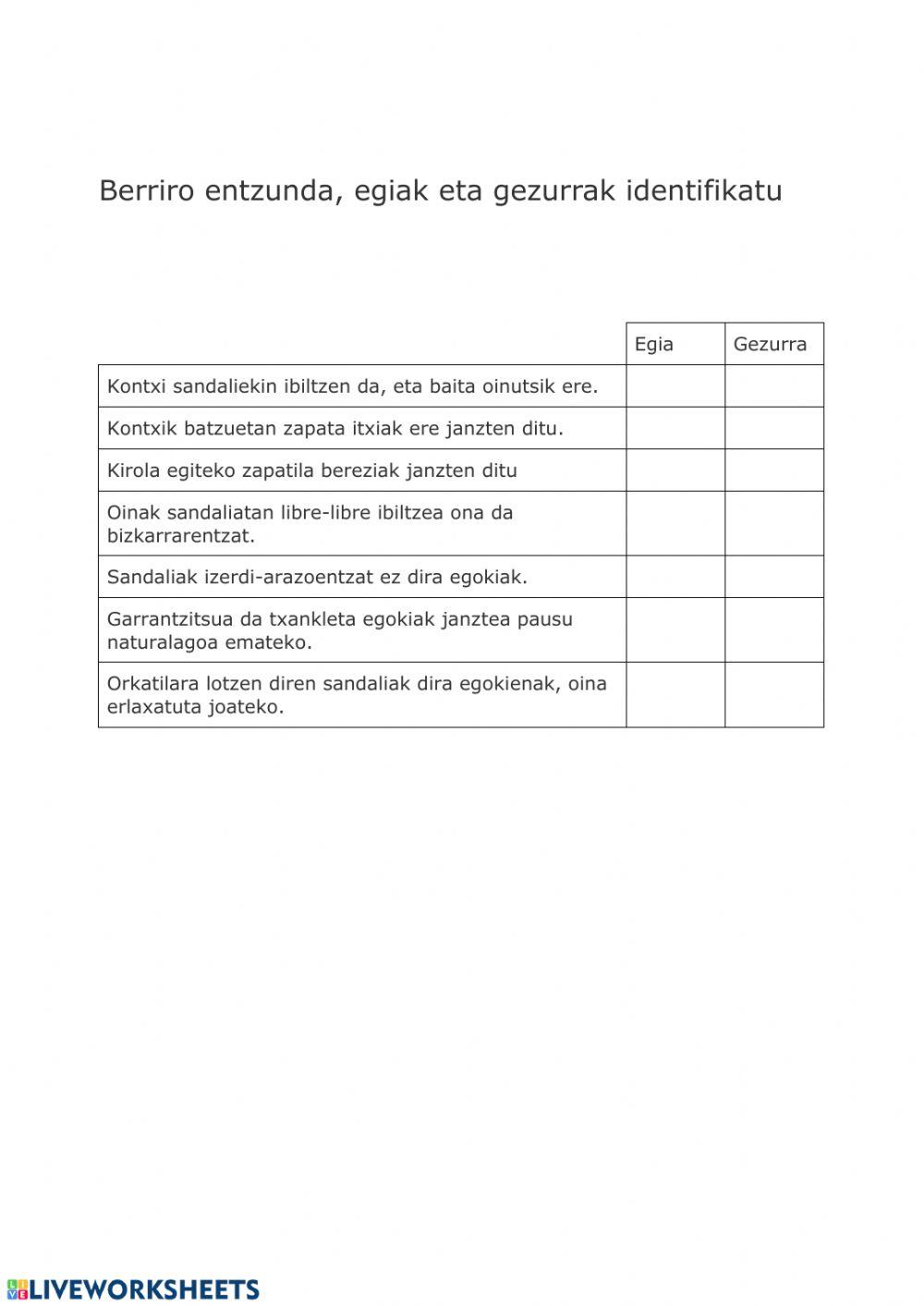 Nolako oinetakoak gustatzen zaizkizu?