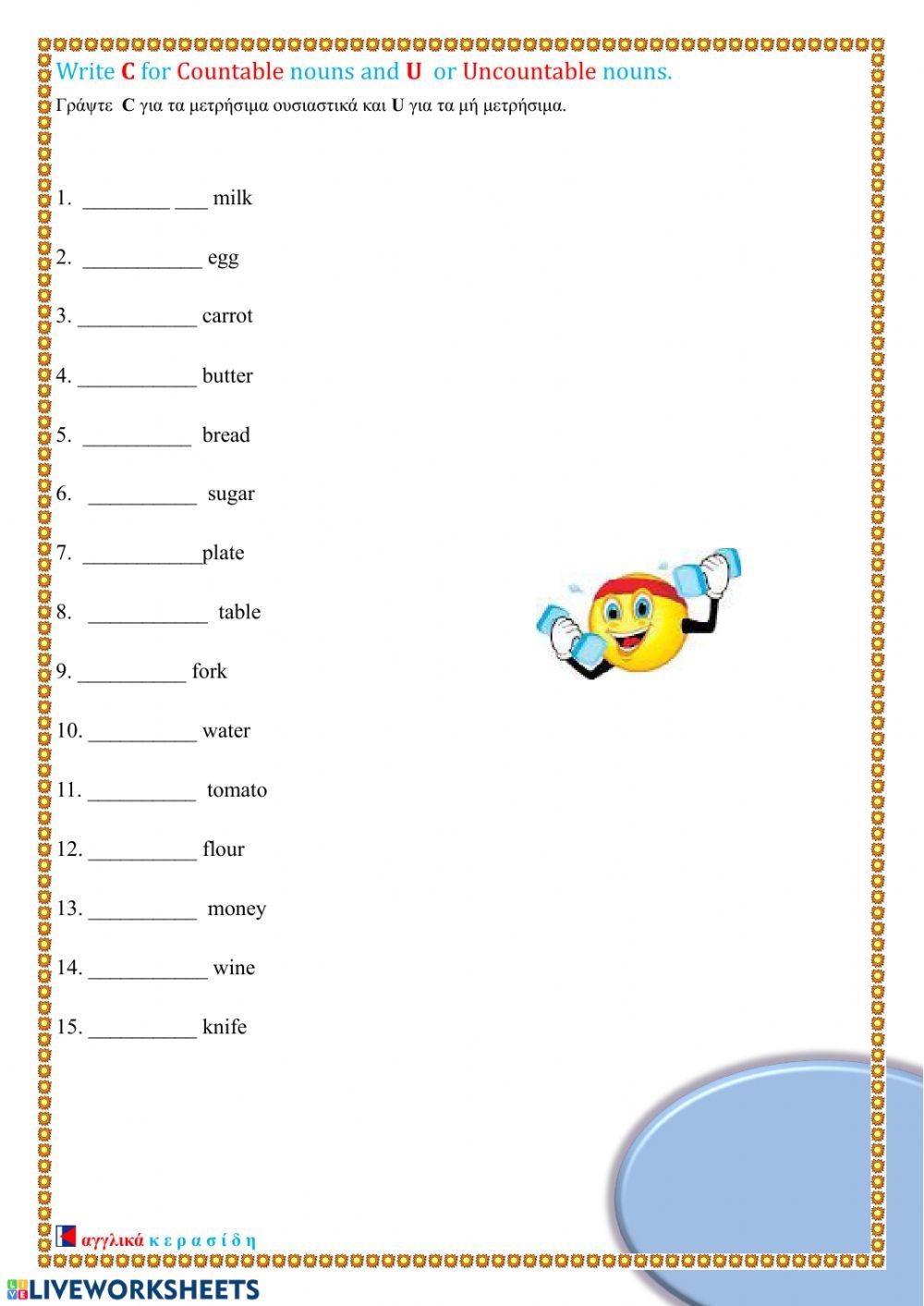 Countable-Uncountable Nouns As30