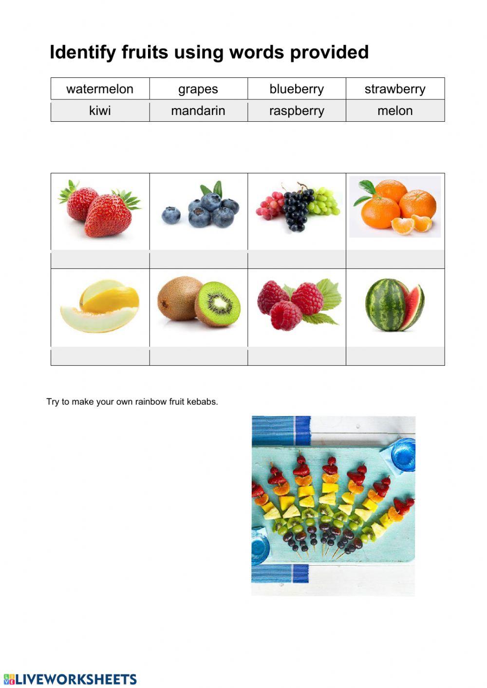 Match the fruits