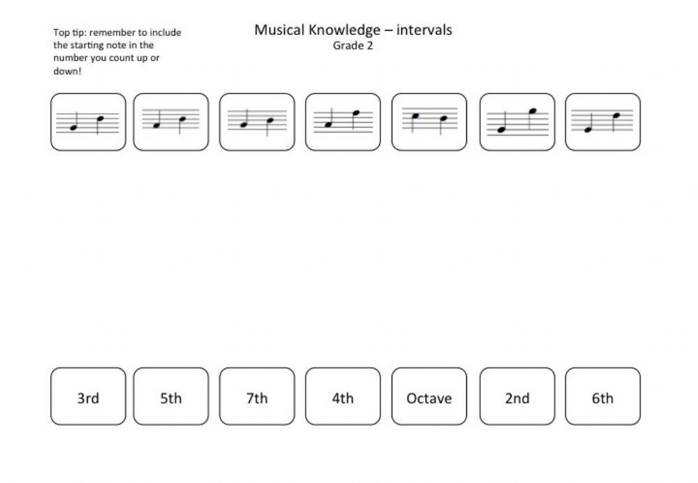 Musical Knowledge - Grade 2 - intervals