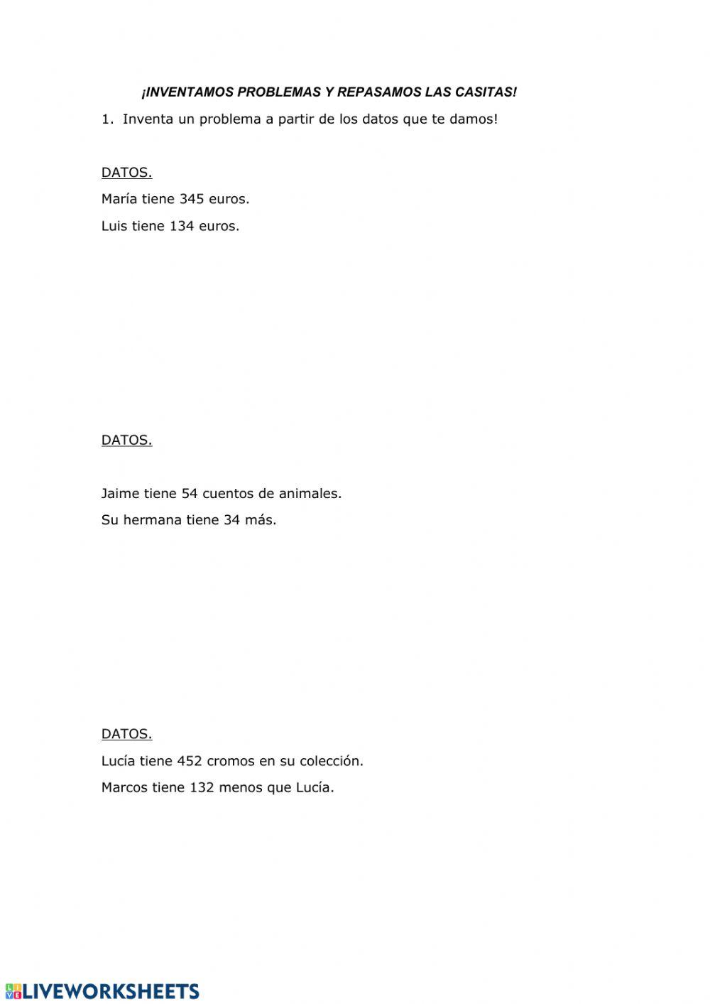 Problemas y casitas.