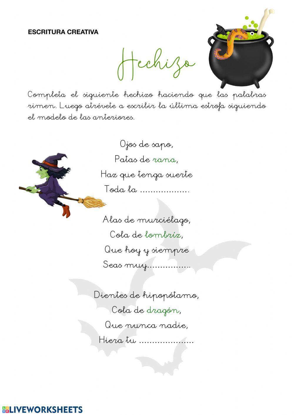 Escritura creativa Hechizo