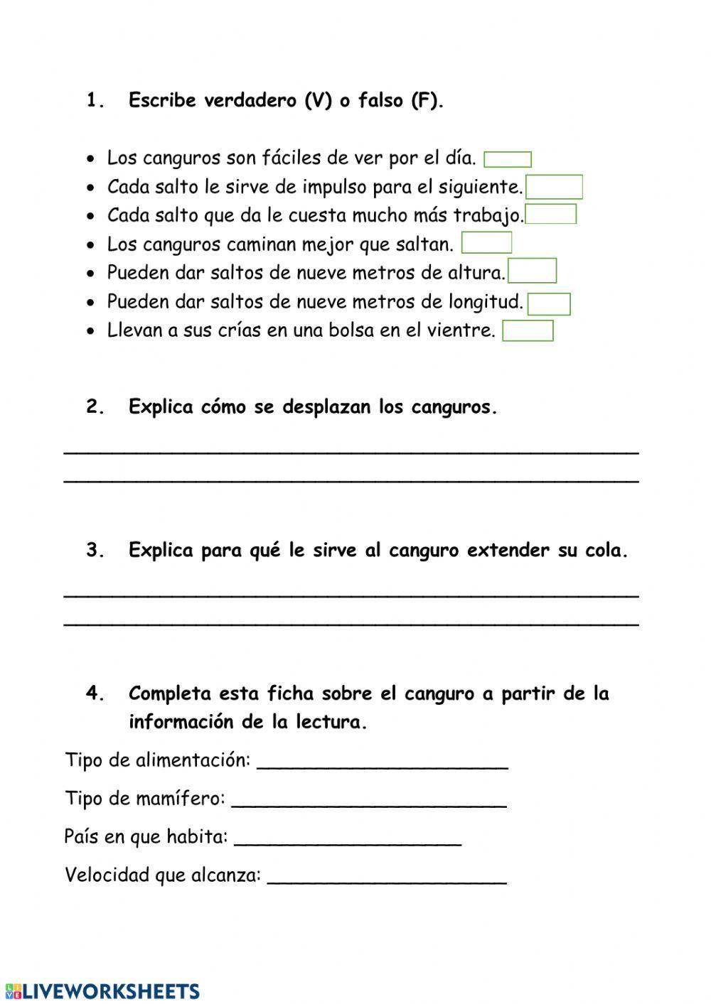 Comprensión lectora nº 4