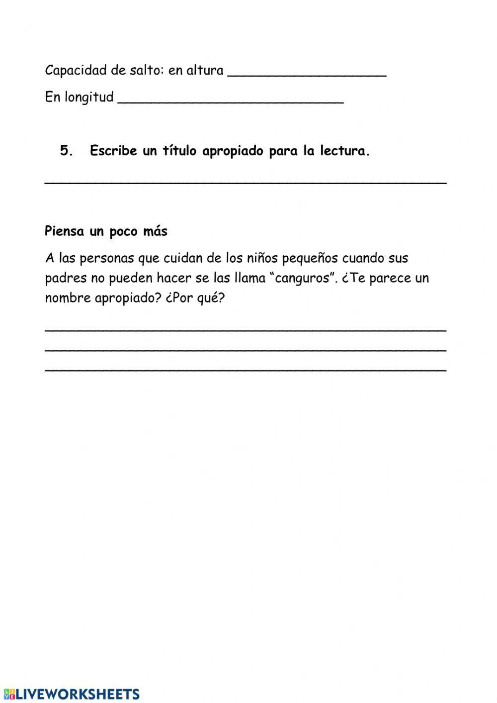 Comprensión lectora nº 4