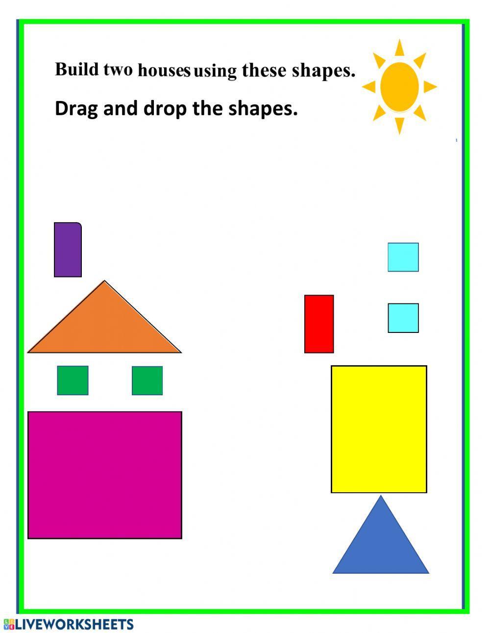 Building houses using basic shapes