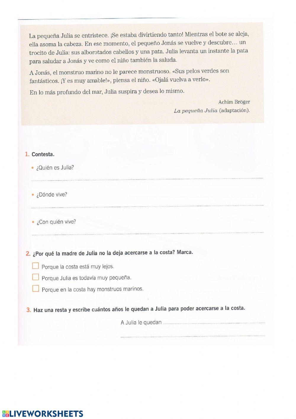 Lectura comprensiva nº 5