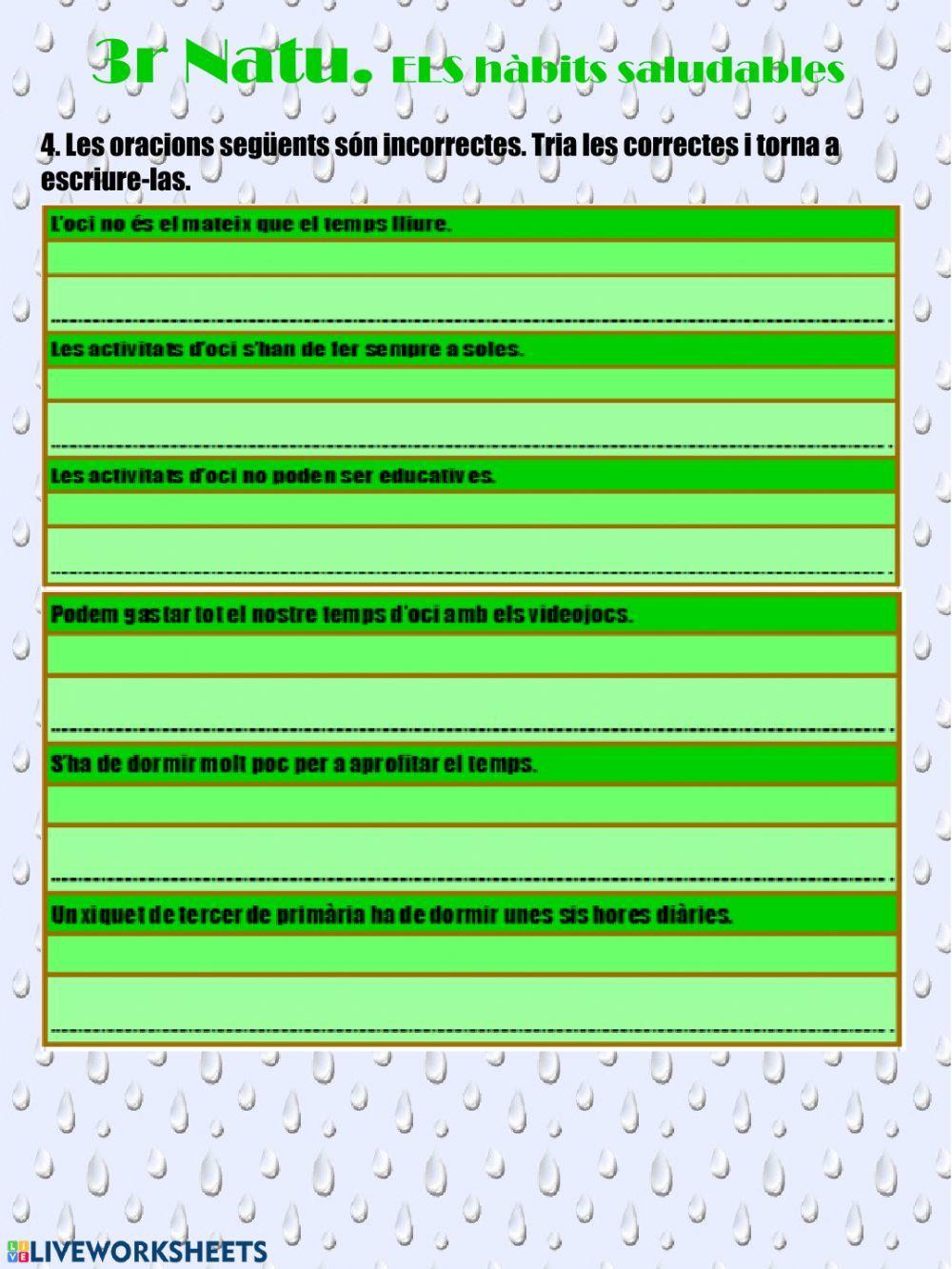 3r Ciències Naturals. Els hàbits saludables.