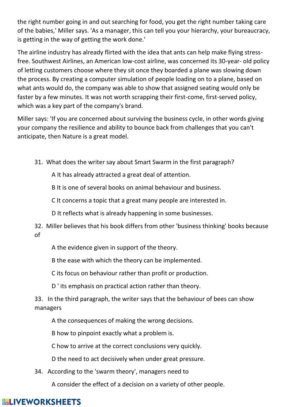 READING AND USE OF ENGLISH PART 5