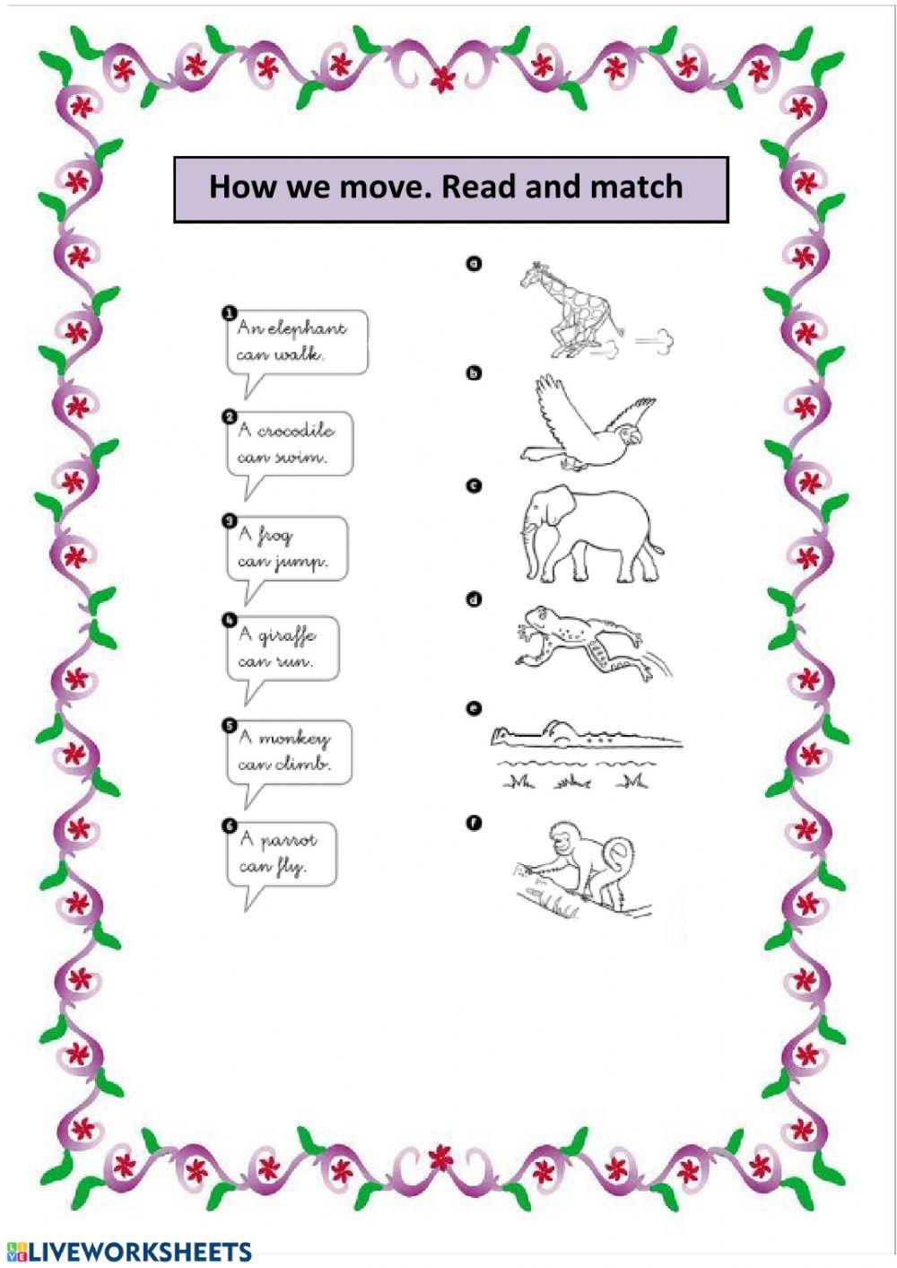 Wild animals and their actions