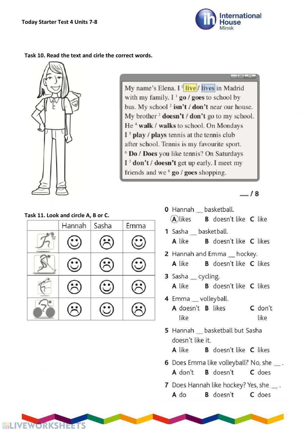 Today Starter Test 4