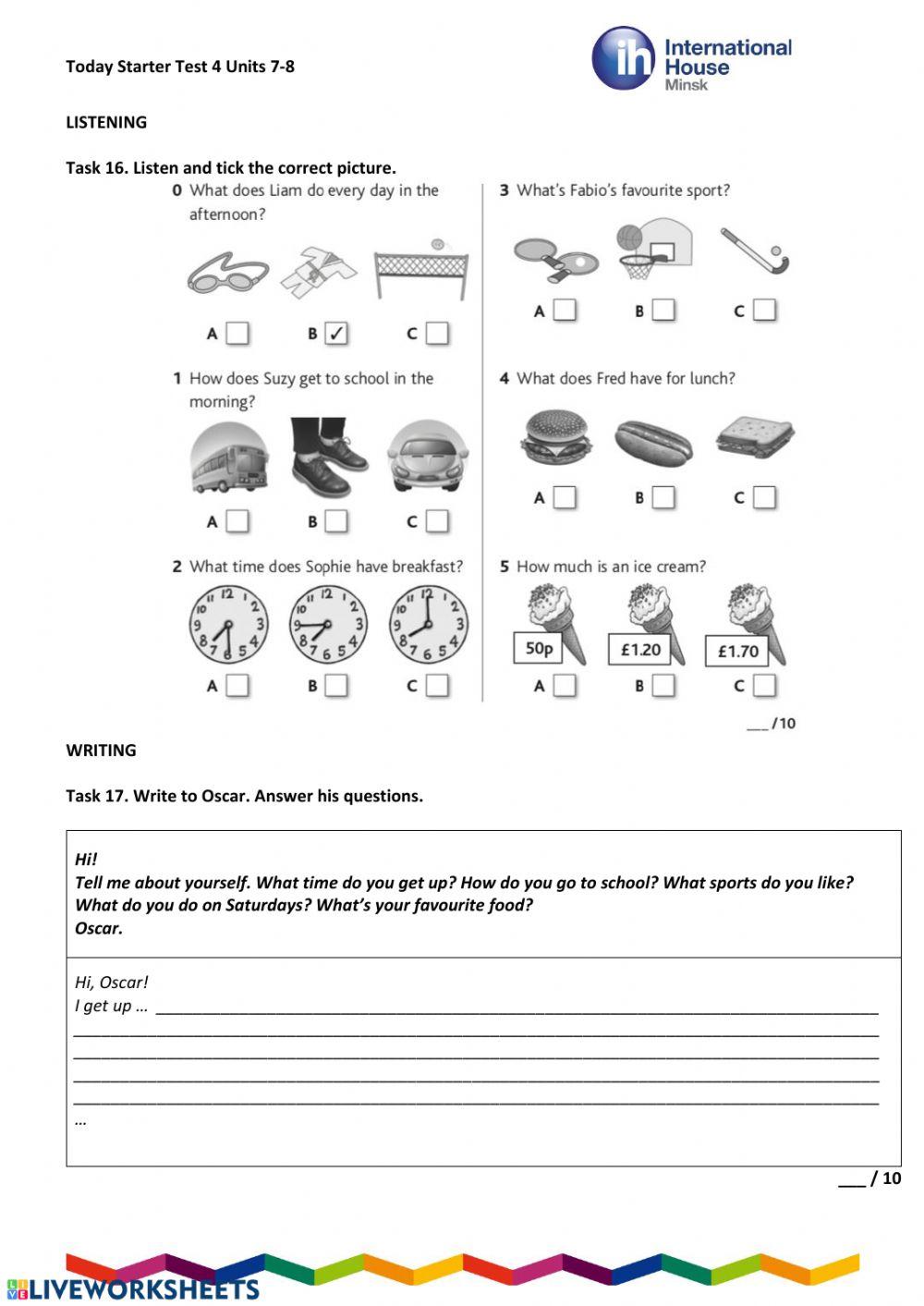 Today Starter Test 4