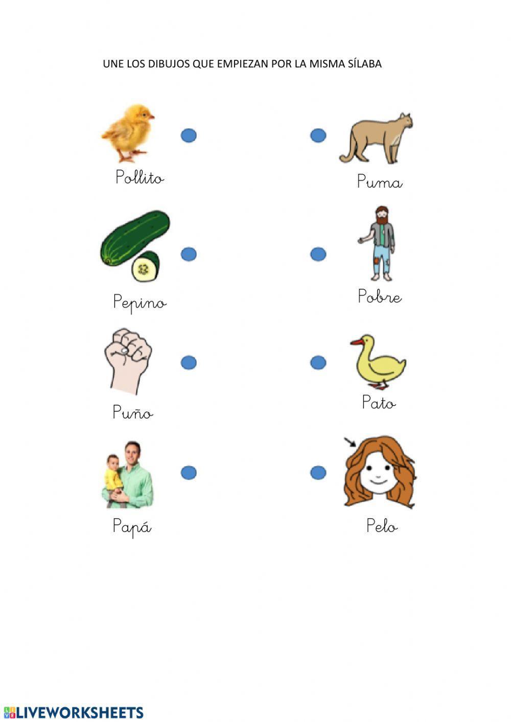 Unir sílabas iguales