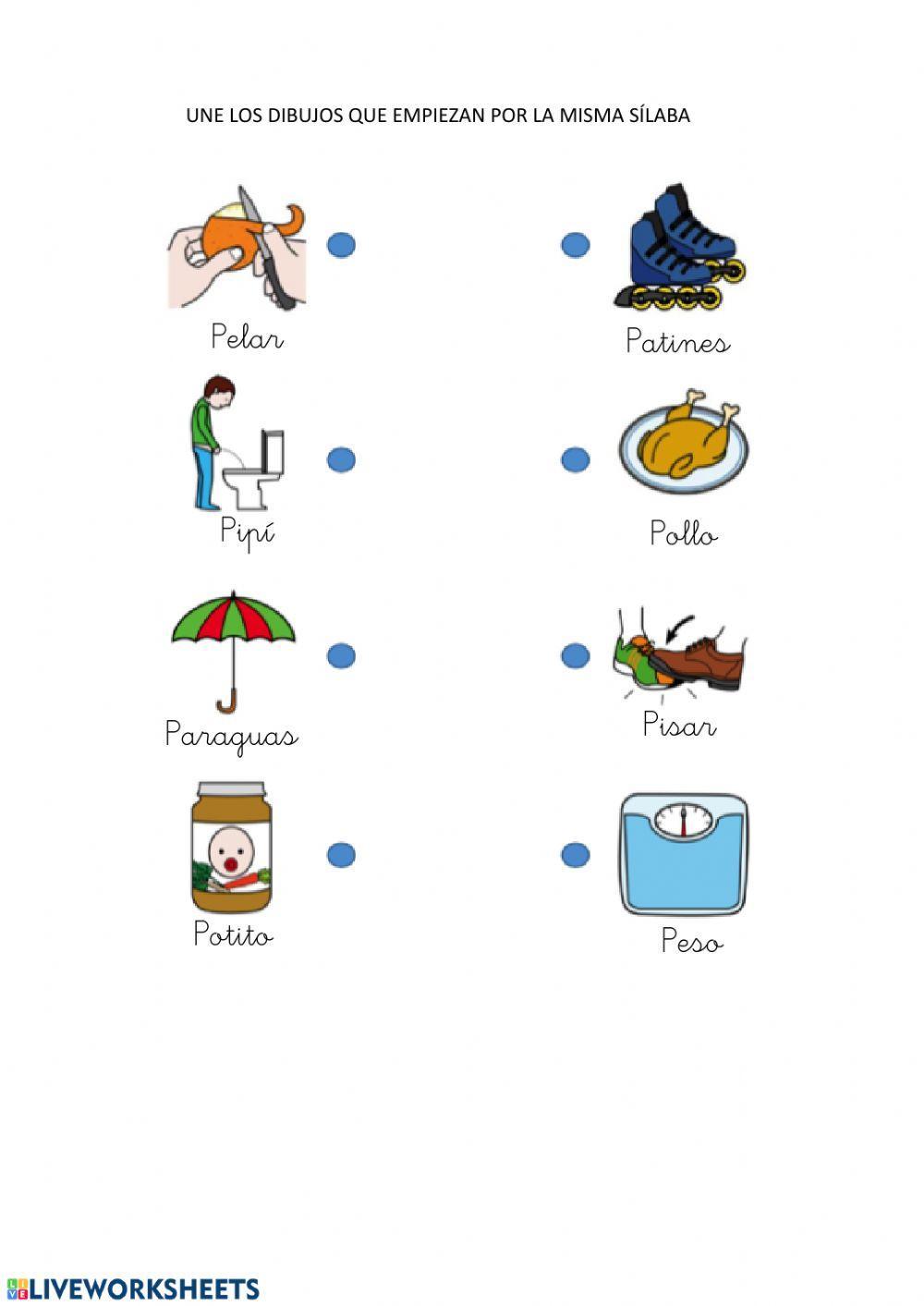 Unir sílabas iguales