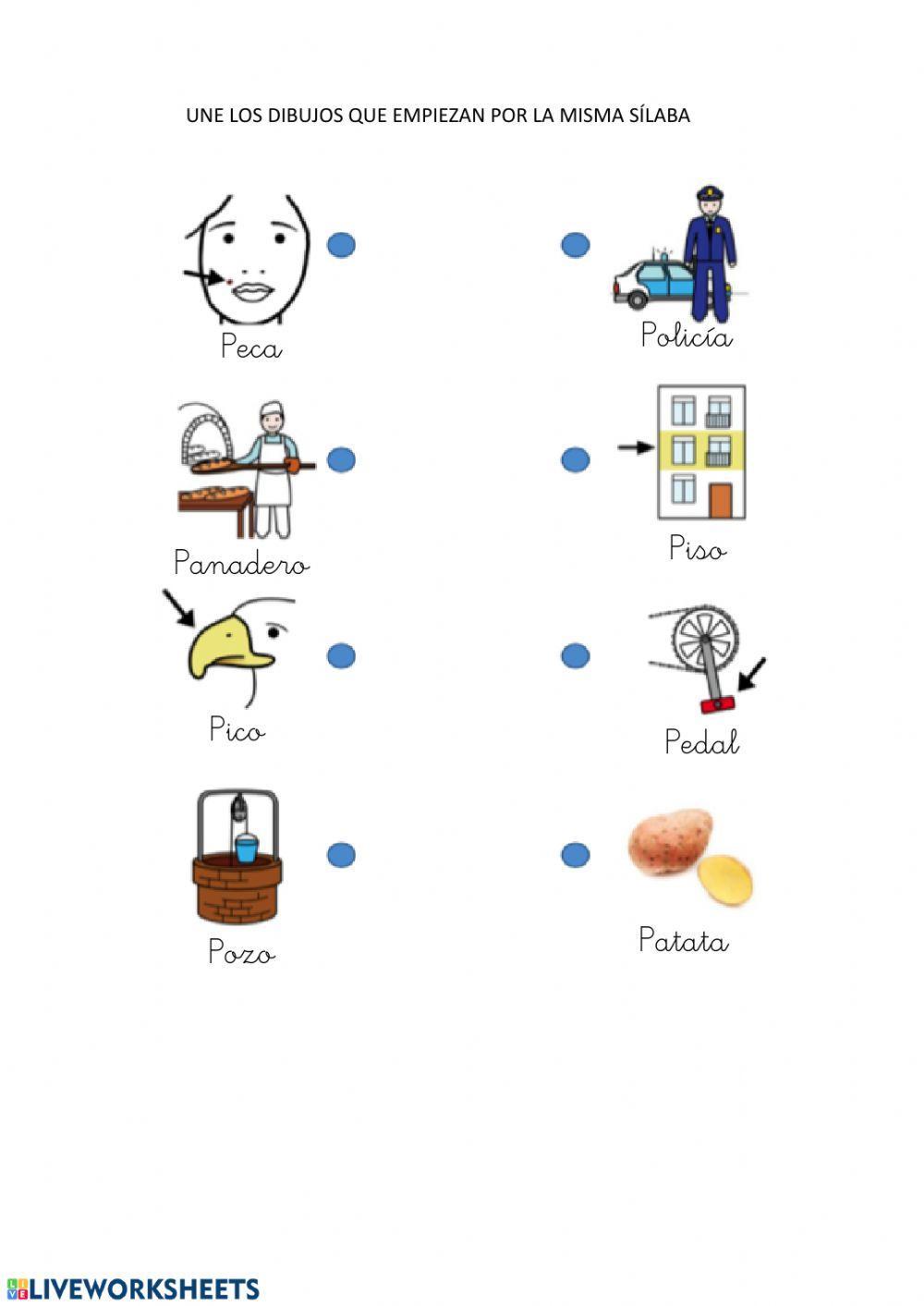 Unir sílabas iguales