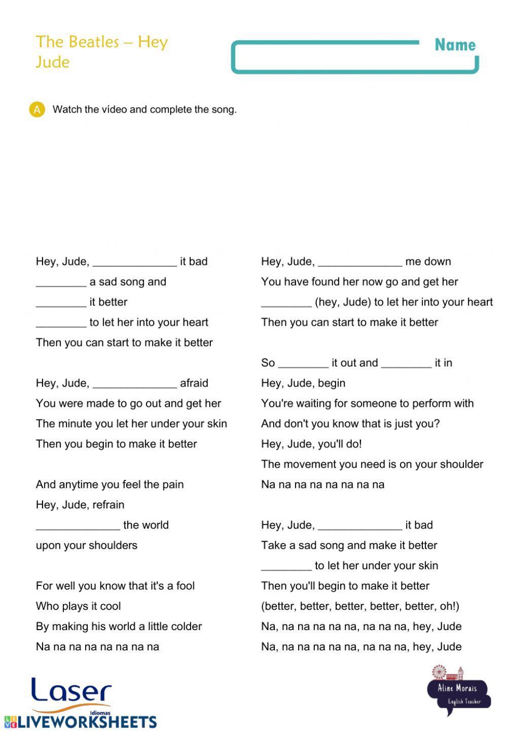 Song - Hey Jude - The Beatles