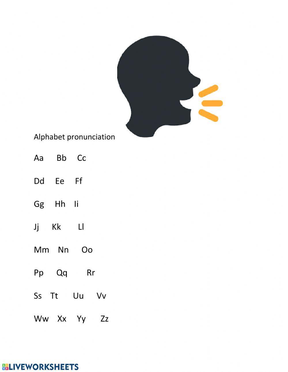 Alphabet pronunciation