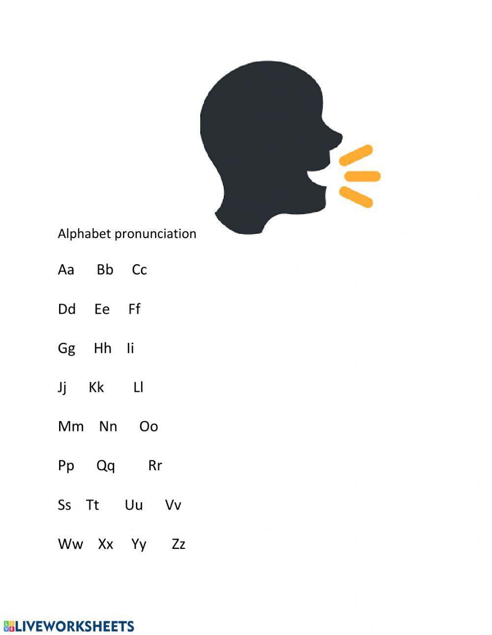 Alphabet pronunciation Alphabet pronunciation