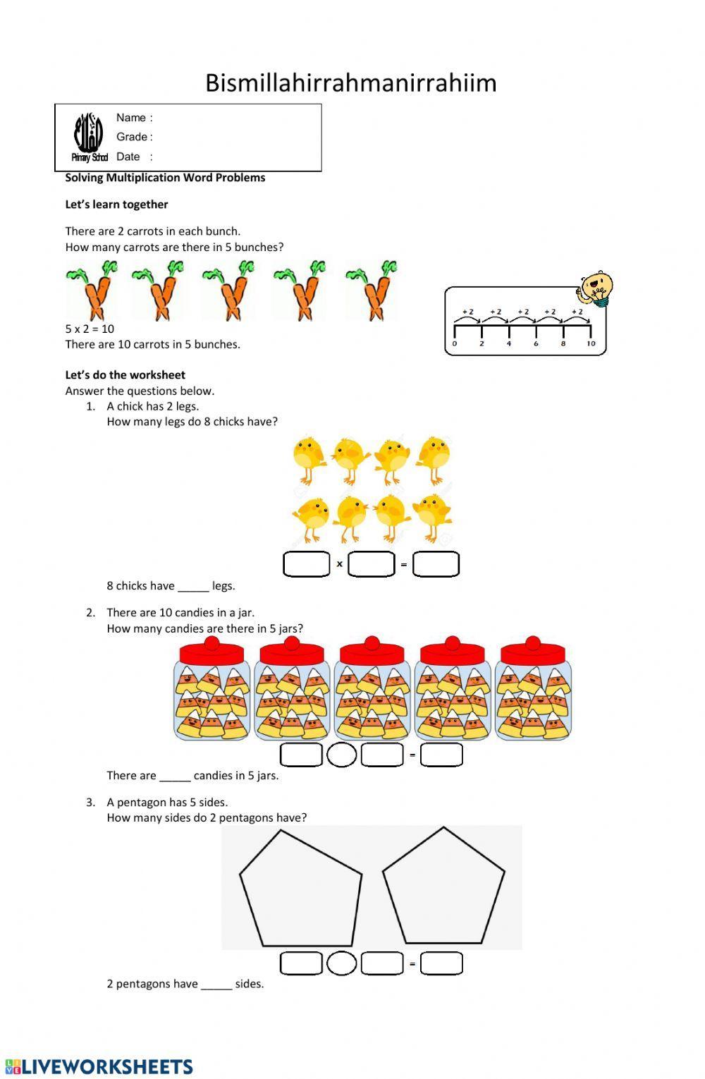 Solving Multiplication Word Problem