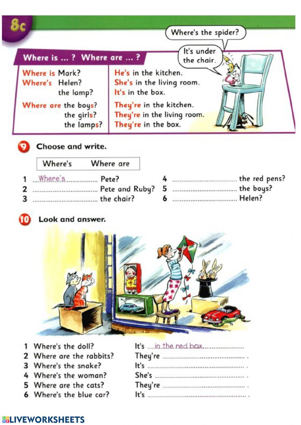Prepositions: in,on,under
