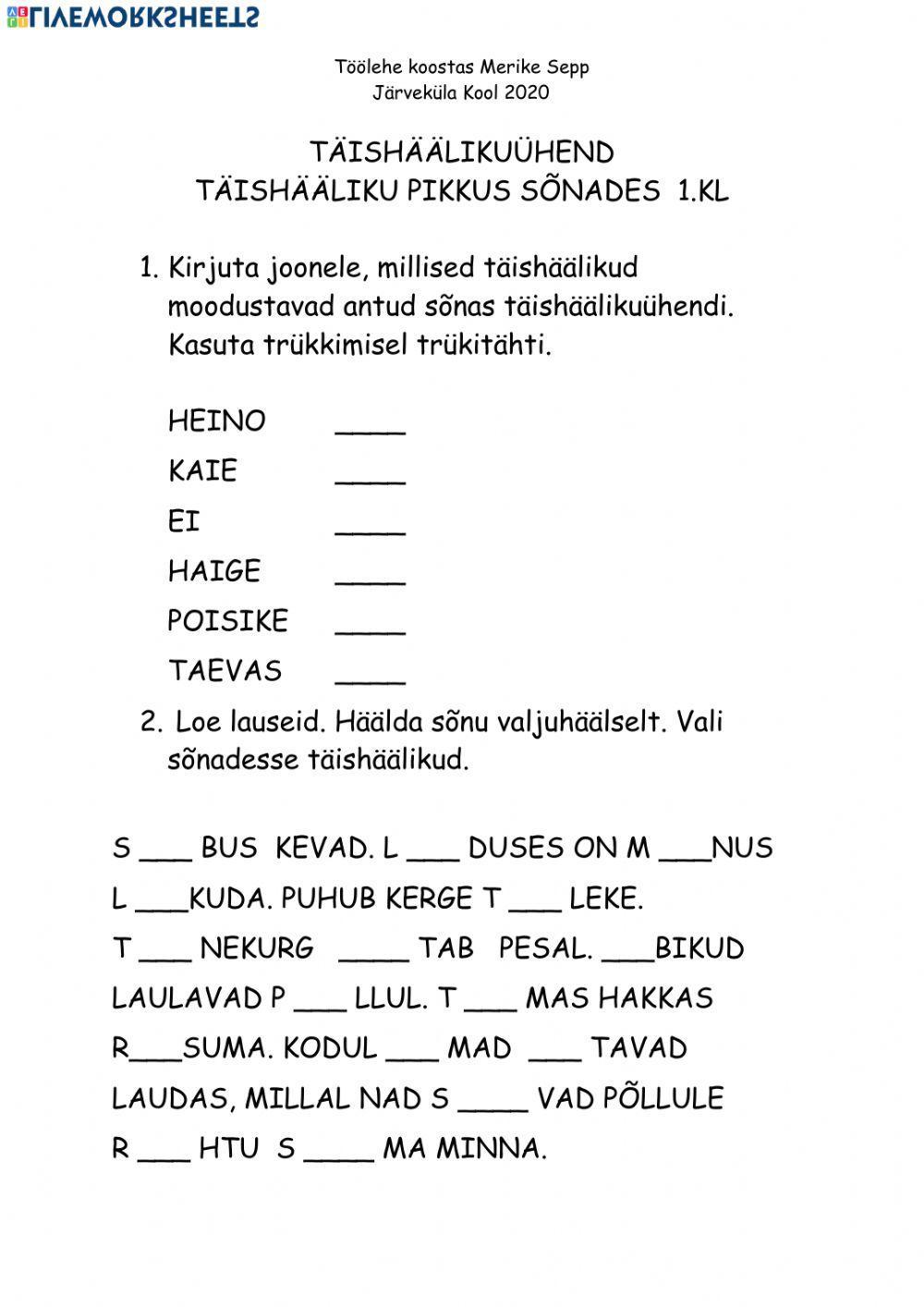 Täishääliku pikkus, täishäälikuühend, nimede õigekiri