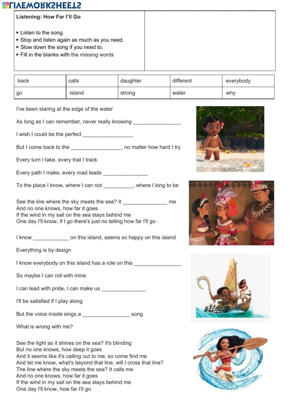 Listening: How Far I'll go