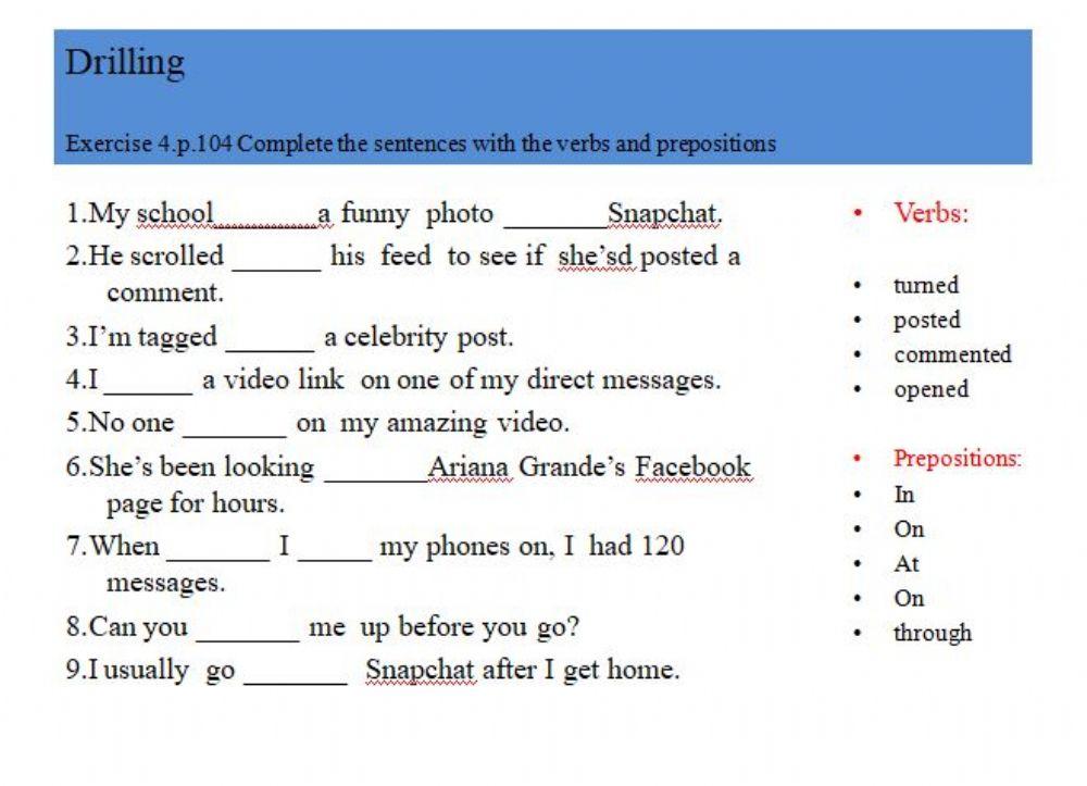 Grade 9 English plus Unit 8 Lesson plan the sentences with