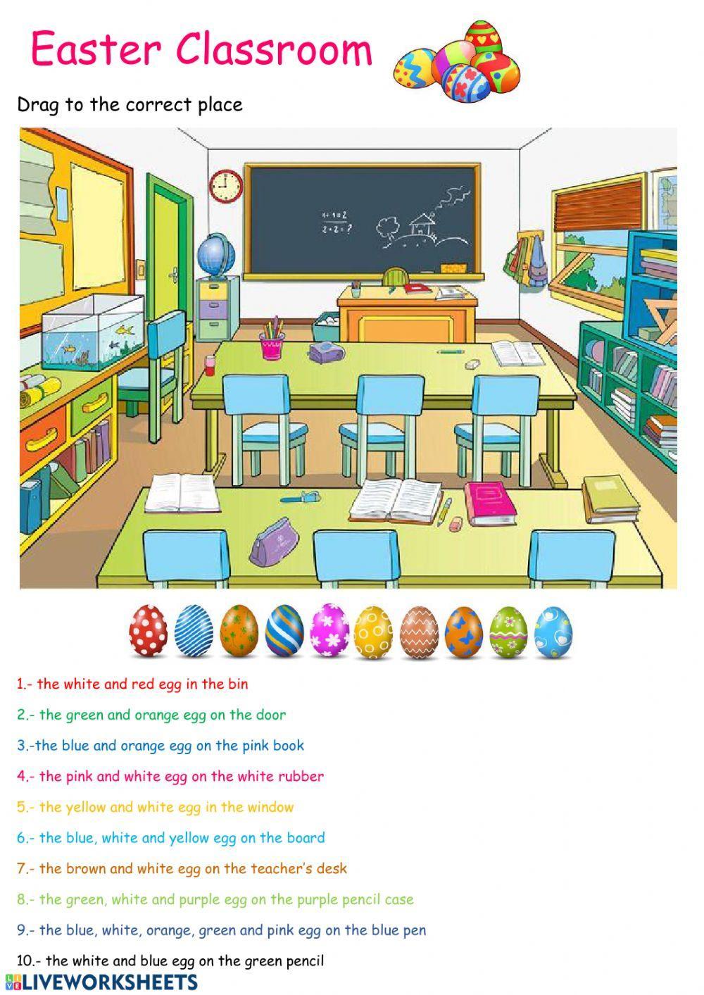 Easter eggs in the classroom Easter eggs in the classroom